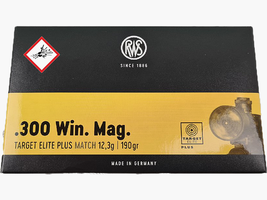 RWS Target Elite Plus cartuccia da match .300 Win Mag 190gr