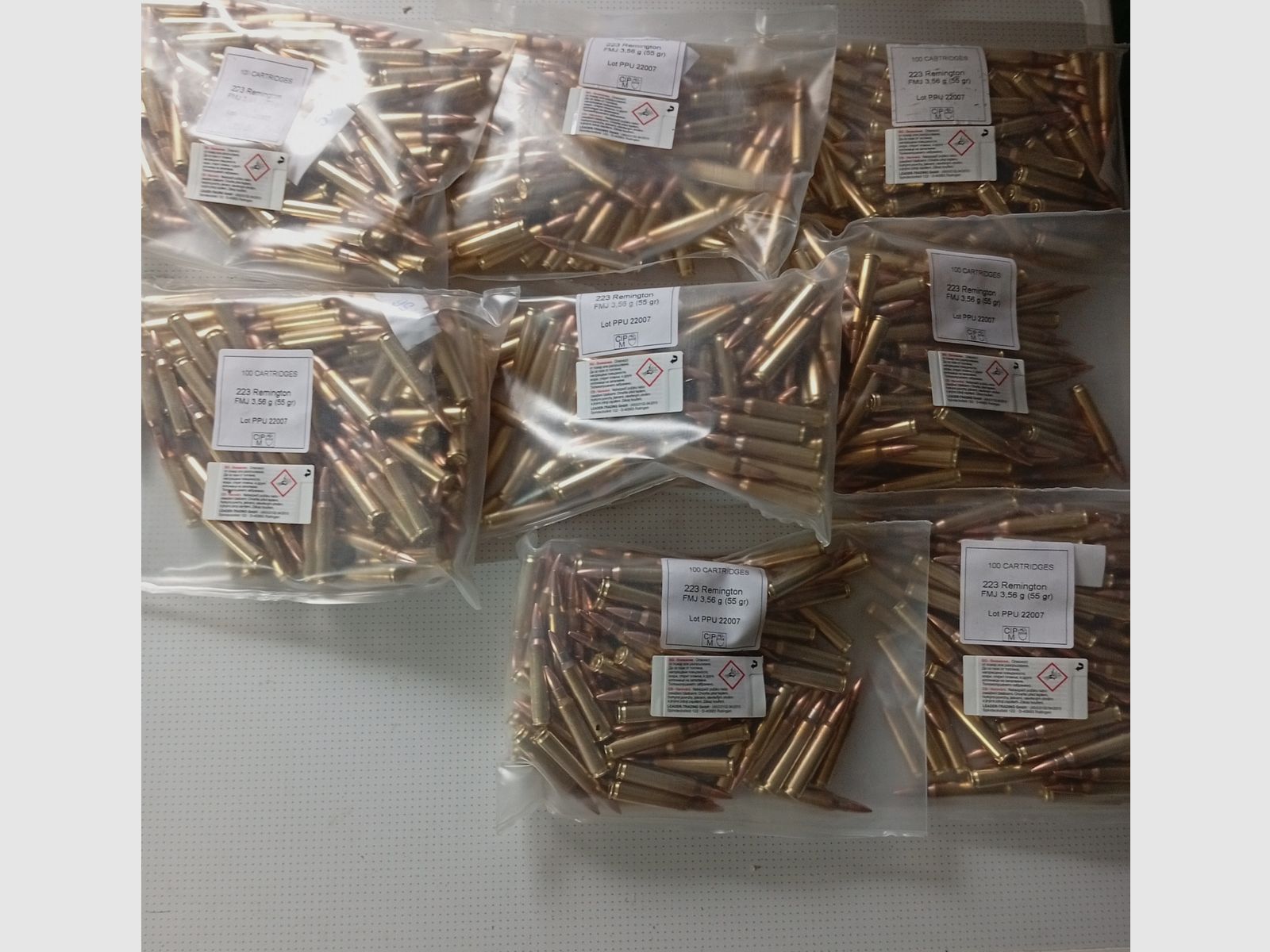 PPU .223REM. 55grs. Confezione Bulk da 100 pezzi