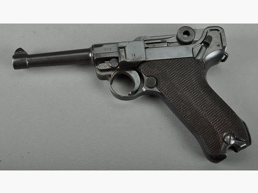 Pistole 08 S42 - Kal.: 9mm Luger incl. original Tasche gestempelt 1940