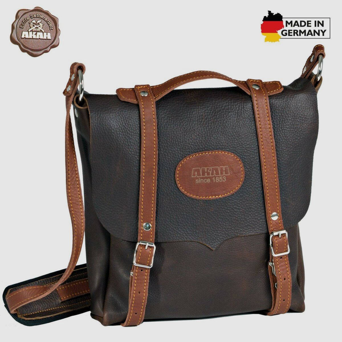 Borsa da viaggio AKAH in pelle vintage