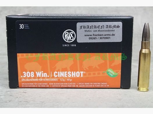 Cineshot .308 Win. 147gr. 9,5g 30 pezzi prezzi a scalare