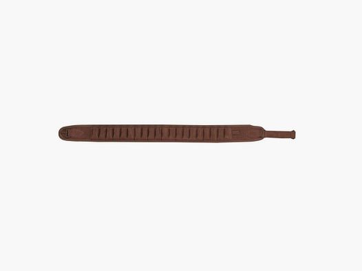 Cinturón de cartuchos de ante marrón con tubos – Country Sellerie 20 tubos