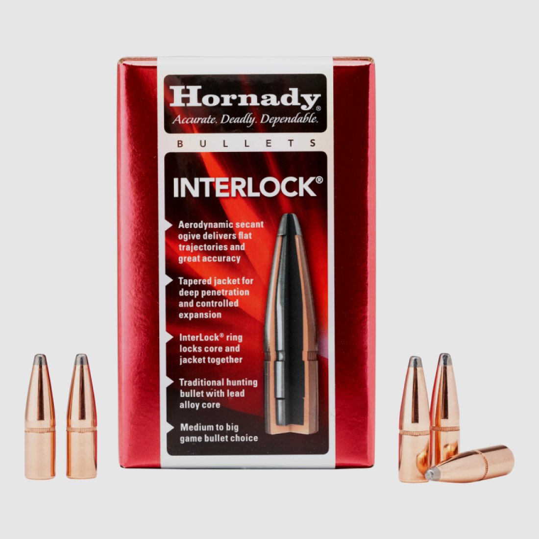 .284 Geschosse Hornady InterLock BTSP 162 gr VE100