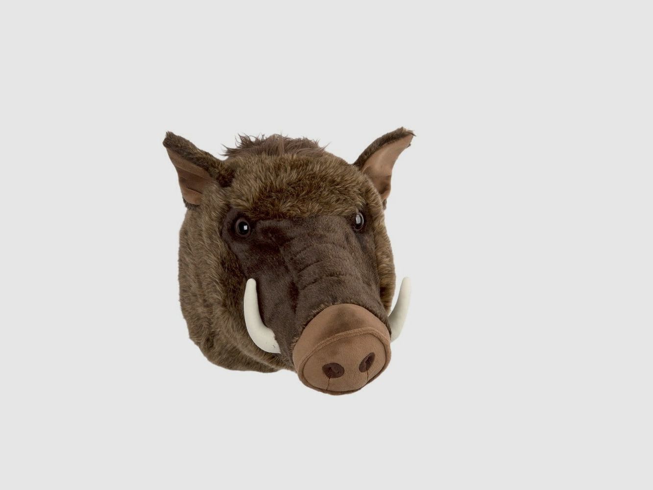 LivingActive Wildschwein Trophäenkopf 45 cm – Plüsch-Wanddekoration