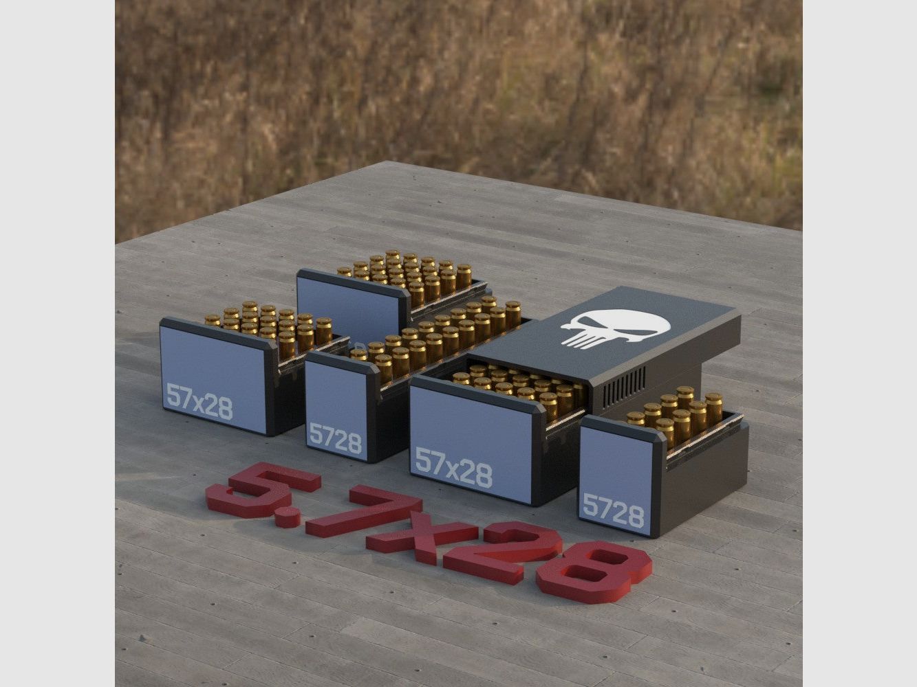Filamelt Munitionsbox für 5.7x28 – 50 Schuss