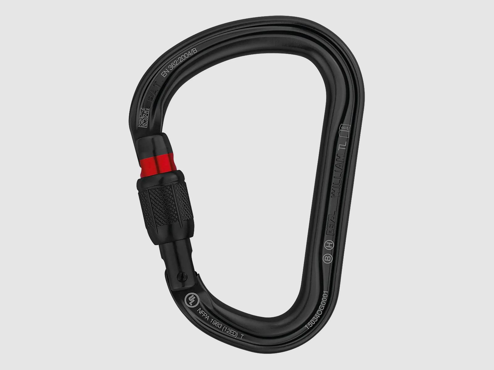 Mosquetón Petzl William Screw Lock negro