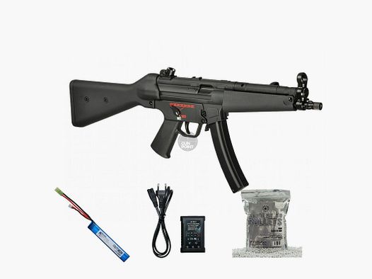 SET !!! Softair - Gewehr - G & G CM MP5 A4 - ab 14, unter 0,5 Joule