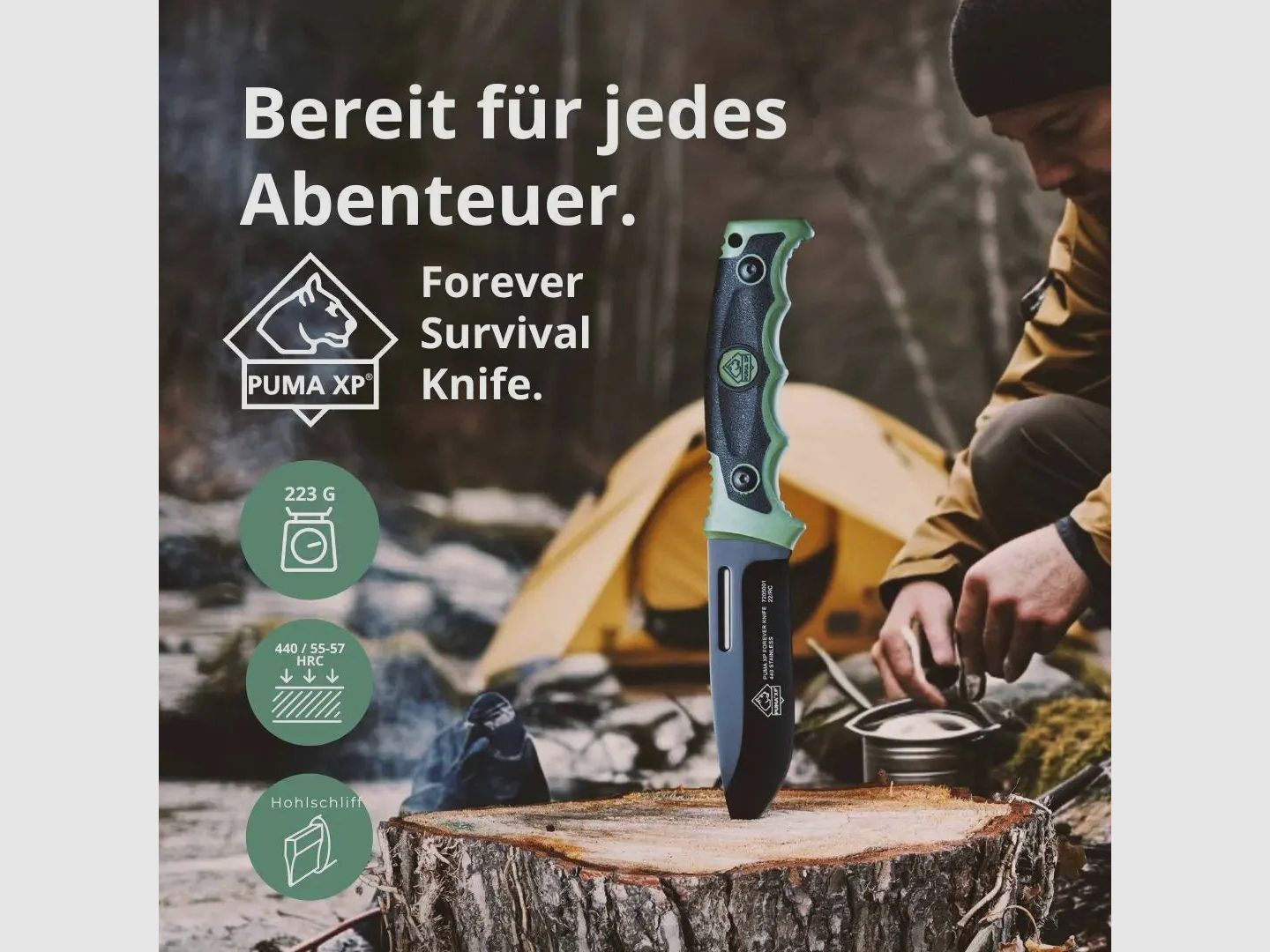 PUMA XP forever survival knife with fire starter