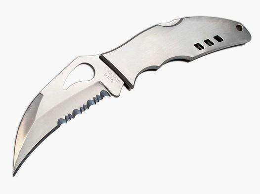Taschenmesser Crossbill Karambit mit Teilwellenschliff