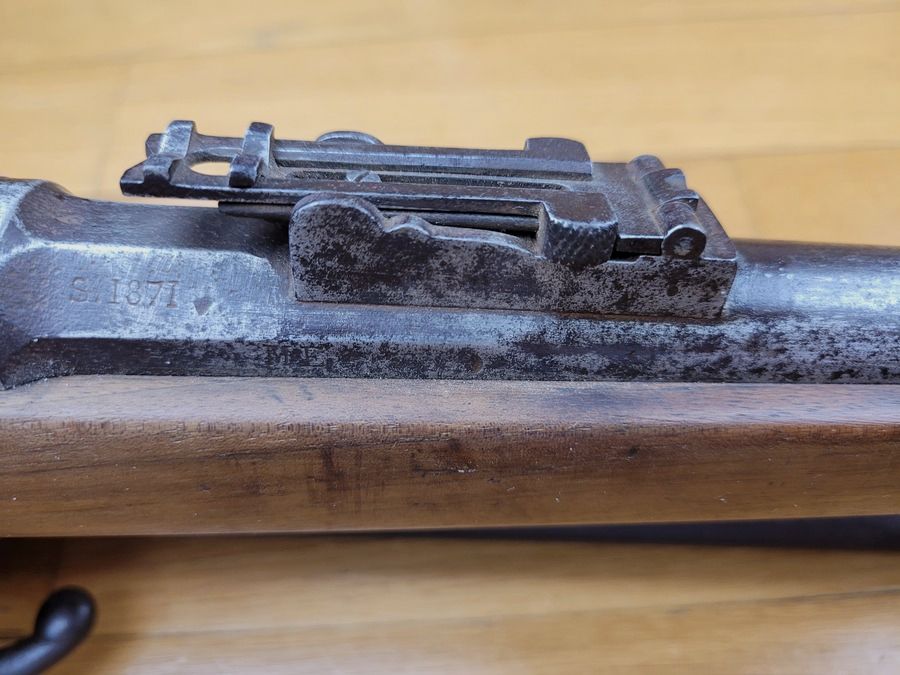 Außergewöhnliches Set Chassepot-Gewehr 1866 – Ende 1871 - monomatrikular mit SA Bajonett mit der Nummer des Gewehrs TBE+, Bild 9 von 32
