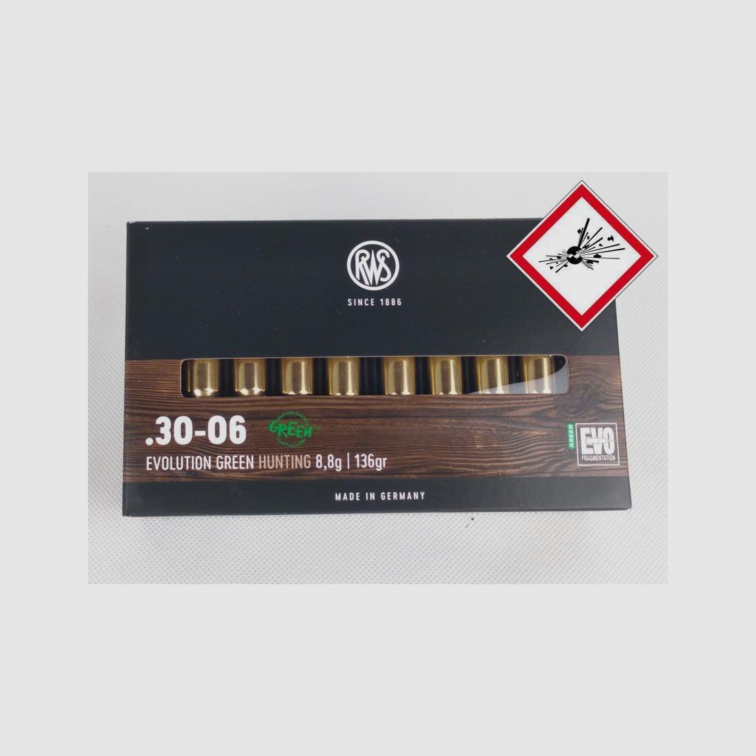 RWS EVO GREEN cartouche de chasse cal. .30-06 136 grs