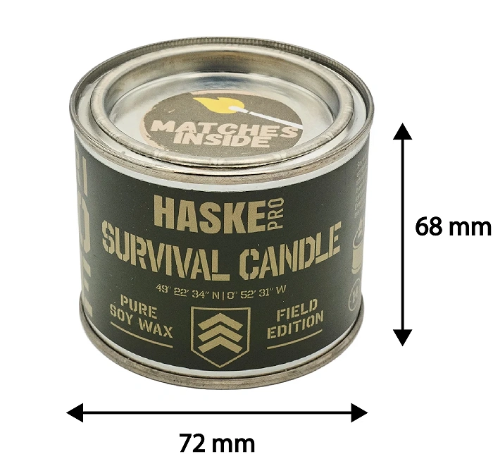 EKO TRICORE survival candle 220 g Haske Pro 14 h burn time + matches, image 11 of 36