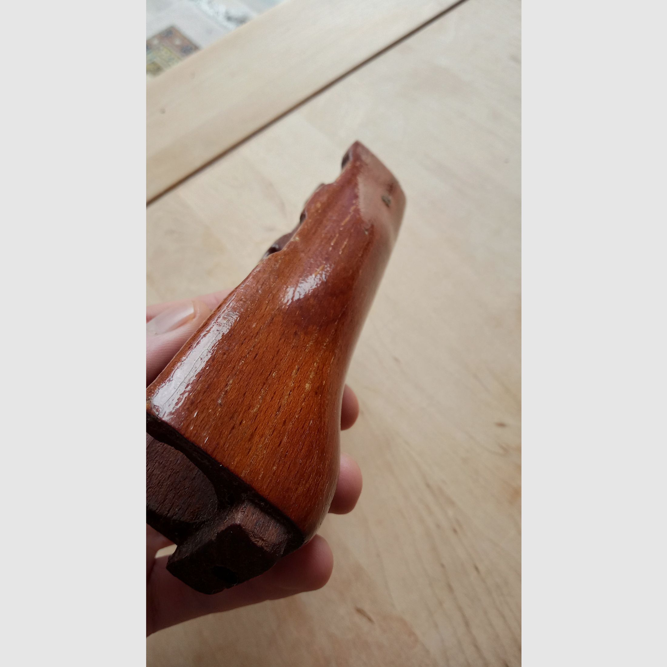 #3 unterer AK Palmswell Handschutz Holz vermutlich Rumänien