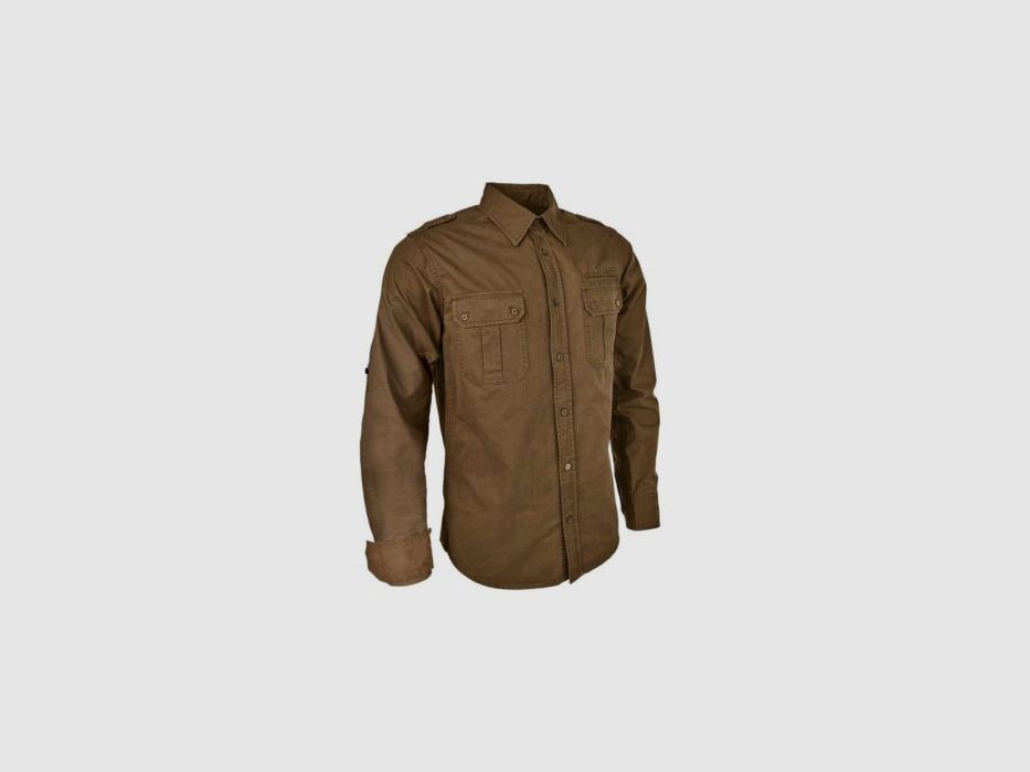 Blaser Twill Shirt Lukas 100% katoen, met 2 knoopzakken op de borst en Kent-kraag, mouwen kunnen worden opgerold met de bijbehorende knopen.
