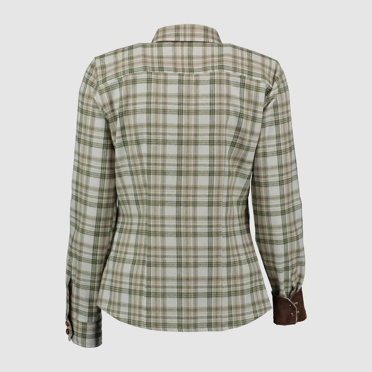 Tom Collins Damen-Flanellbluse kariert – Oliv, Bild 2 von 2