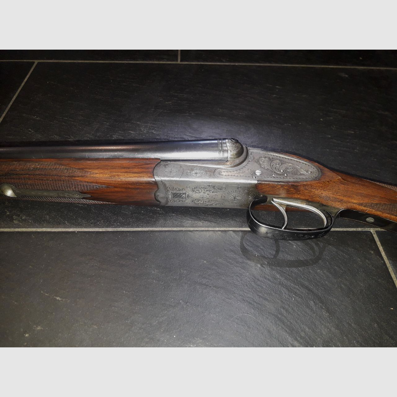 Merkel double-barrel shotgun english stock