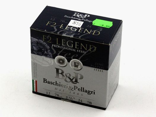 Baschieri + Pellagri, 12/70, F2 Legend Nr. 8.5 / 2.2mm, Stahlschrot, 24 g, 25 Stk.