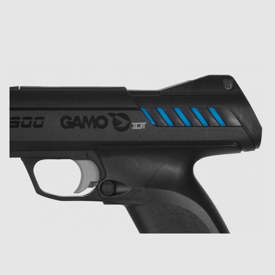Vorkommpressions Knicklauf Luftpistole Gamo P-900 IGT Gaskolben-System Kaliber 4,5 mm (P18) + Diabolos Zeilscheiben Kugelfangkasten