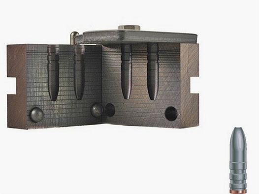 Stampo per fusione doppio RCBS .258 / 6,56 mm 120 gr / 7,8 g 257-120-SP proiettili semi-puntati gas check .258