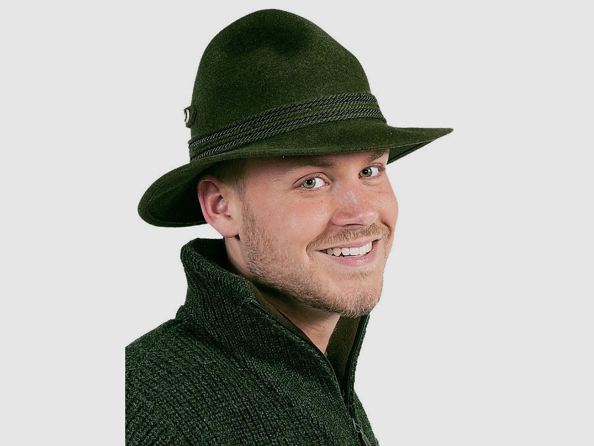 Chapeau en loden tricorne, vert