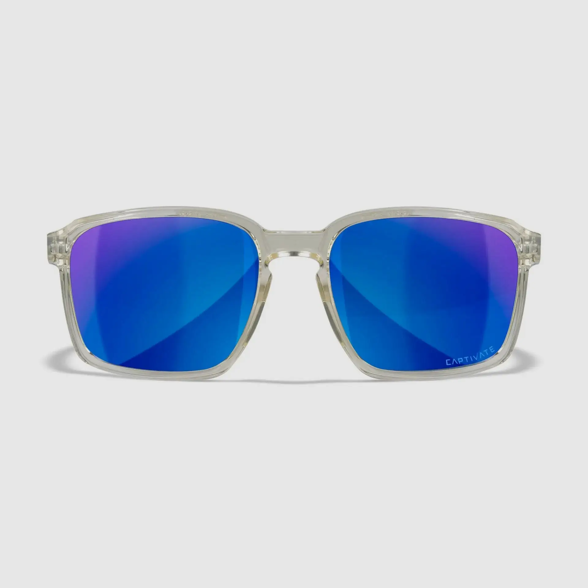 Sunglasses WX ALFA CAPTIVATE™, Gloss Clear Crystal, polarized Blue Mirror, image 3 of 5