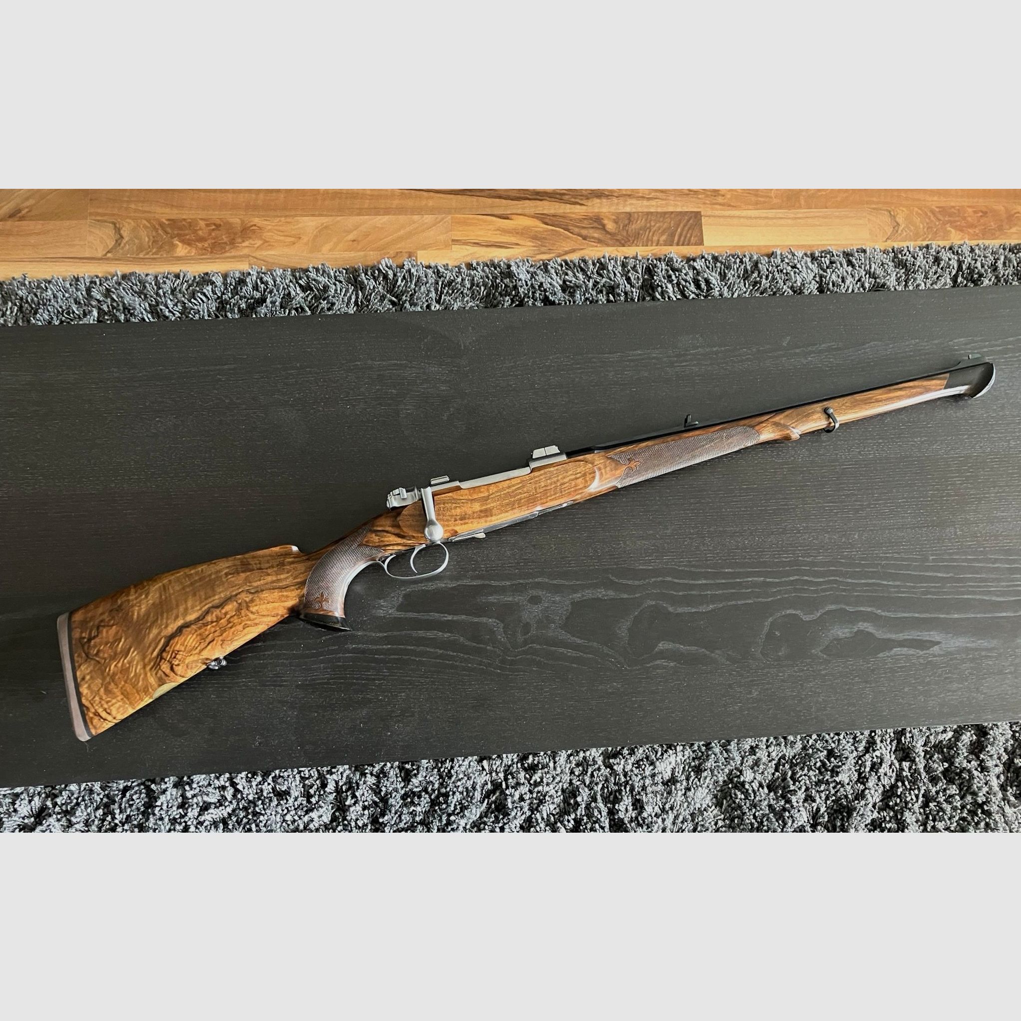 Einzigartiger Custom Mauser 98 8x64S Stutzen Zeiss Octagon Hansjoachim Hensel Kurpfalz