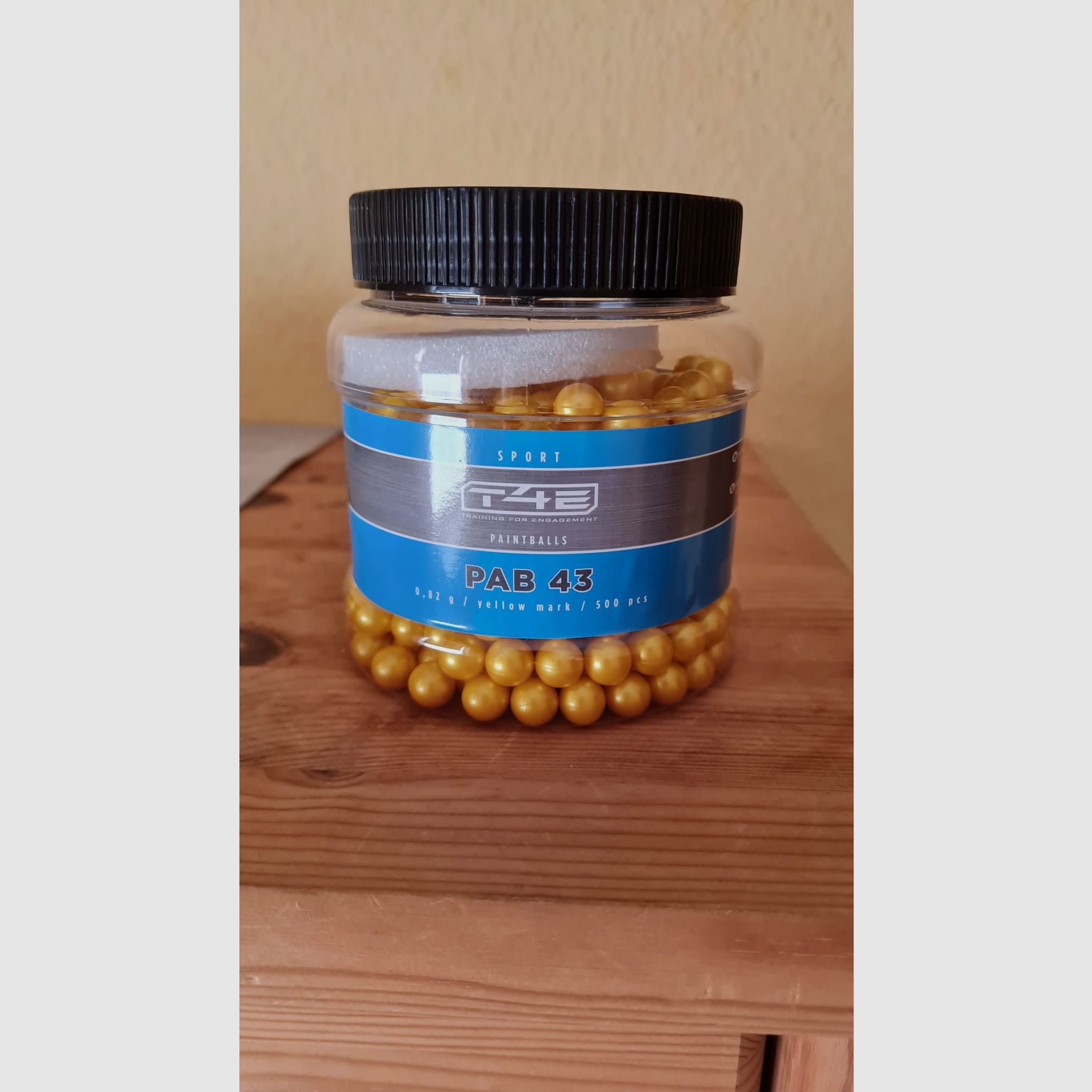 T4E Farbkugeln PAB 43 Sport Kaliber .43 - ca. 450 Stück - Gelb