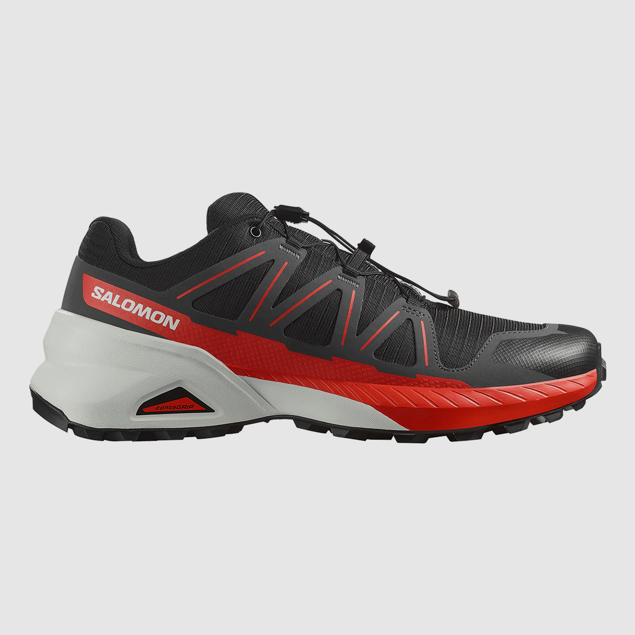 SALOMON – MEN – SPEEDCROSS PEAK Black / Asphalt / Fiery Red, image 1 of 8