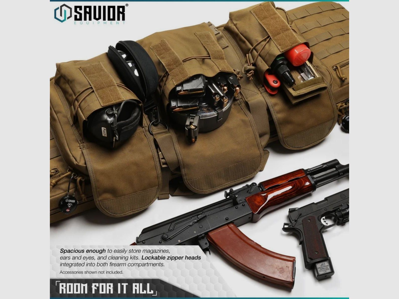 Savior - Double Rifle Bag - American Classic - 51" - Tan - RB-5112DG-V1-TN, image 5 of 6
