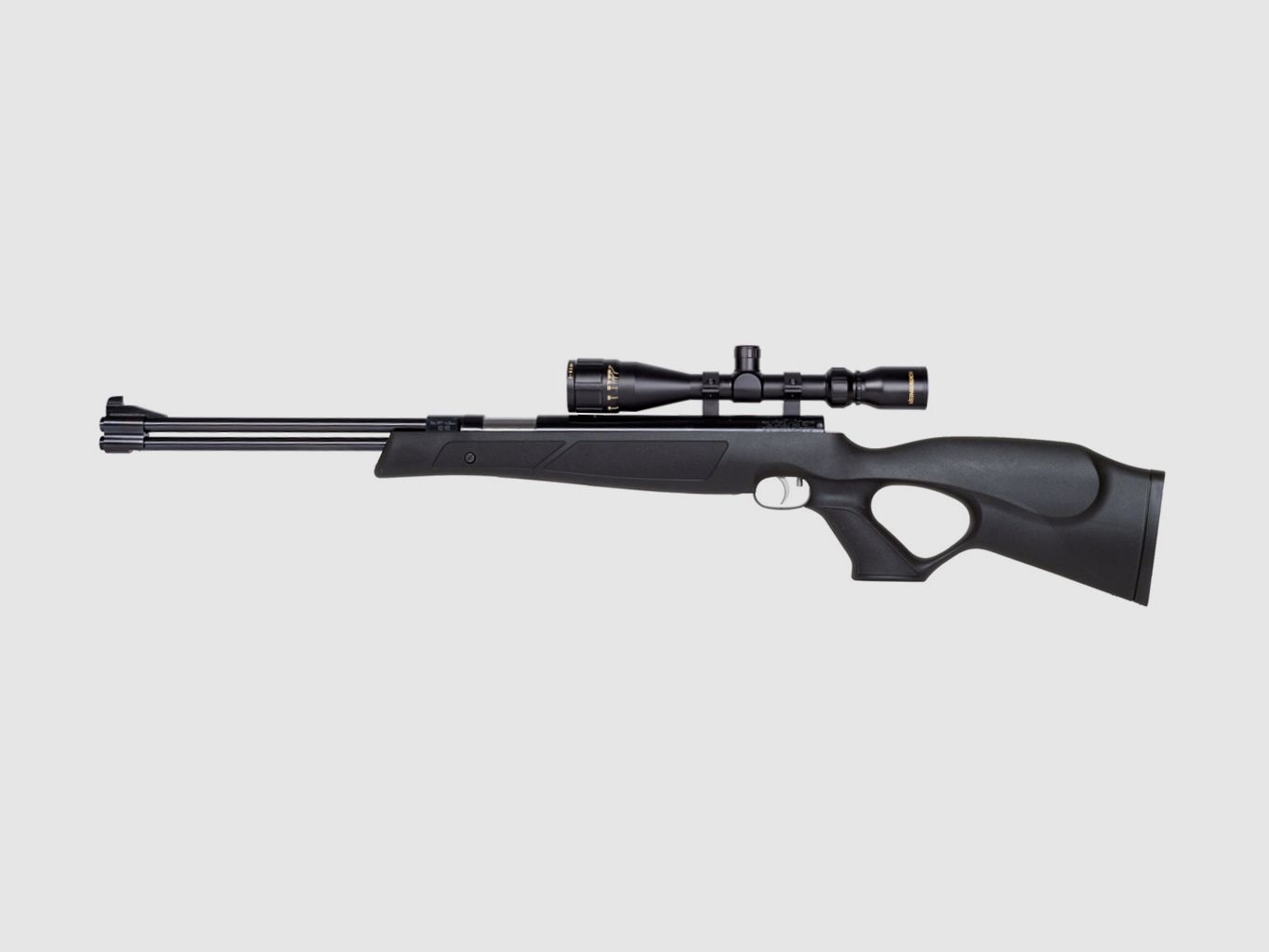 Starrlauf Luftgewehr Weihrauch HW 77 K Blackline schwarzer Synthetik-Lochschaft Kaliber 4,5 mm (P18)