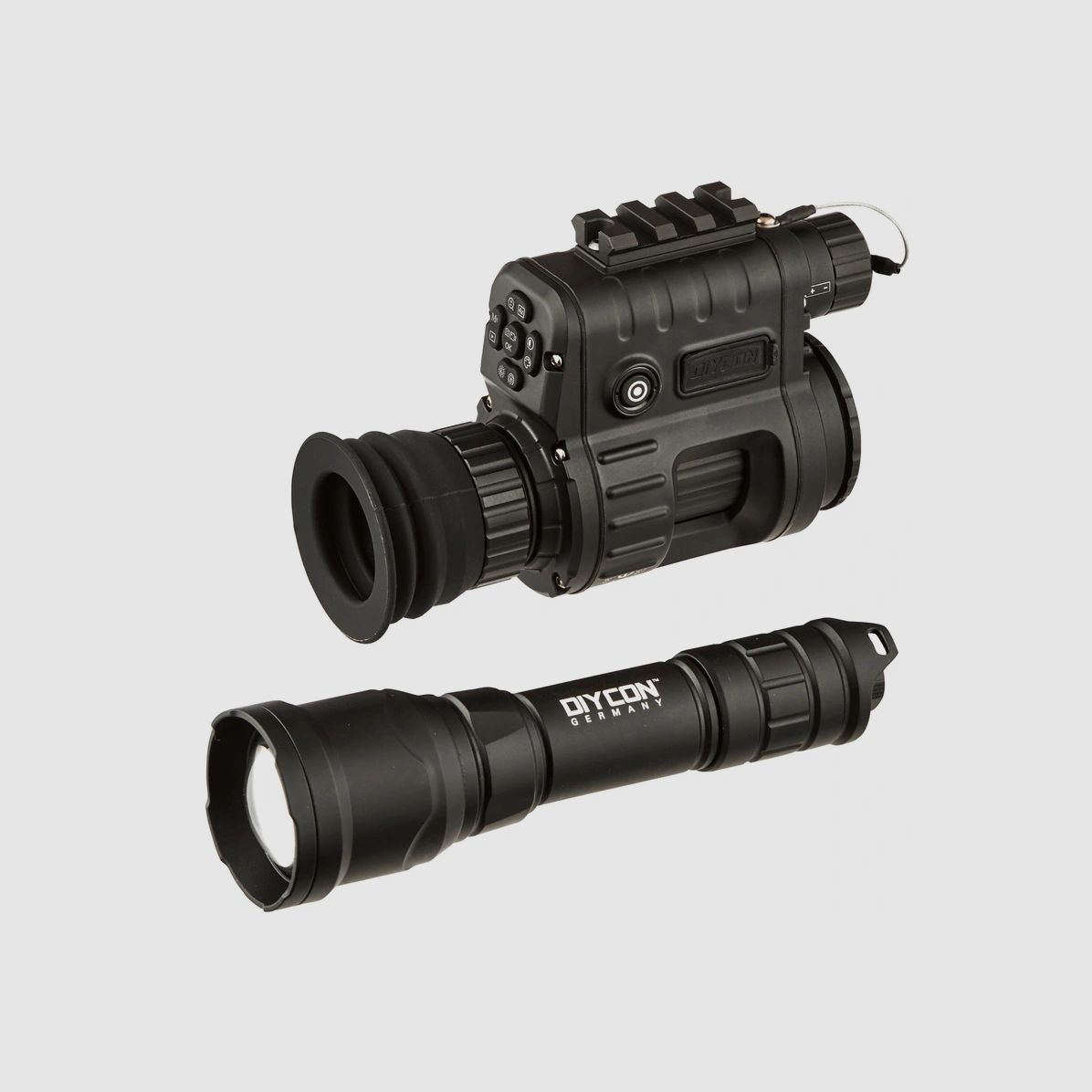 Dual-Use-Nachtsichtgerät DNVC-2 Firefly inkl. IR-LED Aufheller Predator 2 – Set Diycon