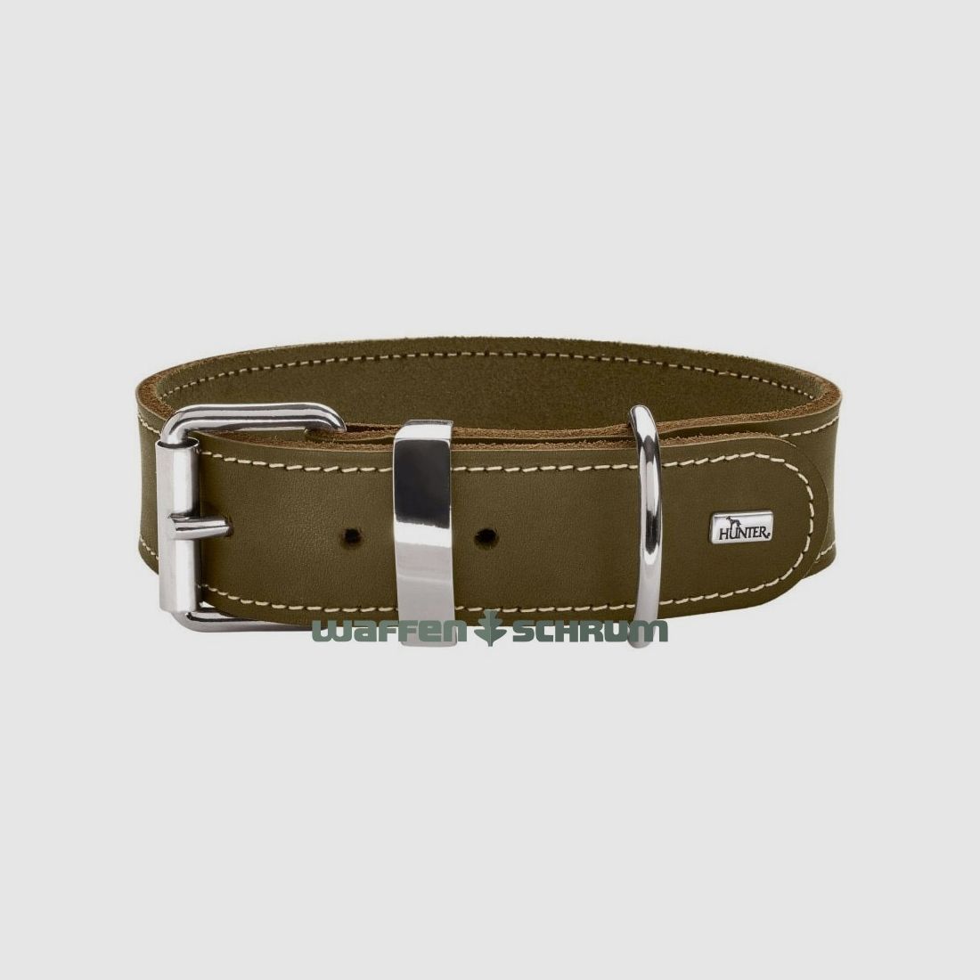 Hunter Halsband Aalborg Special olijfgroen / van leer