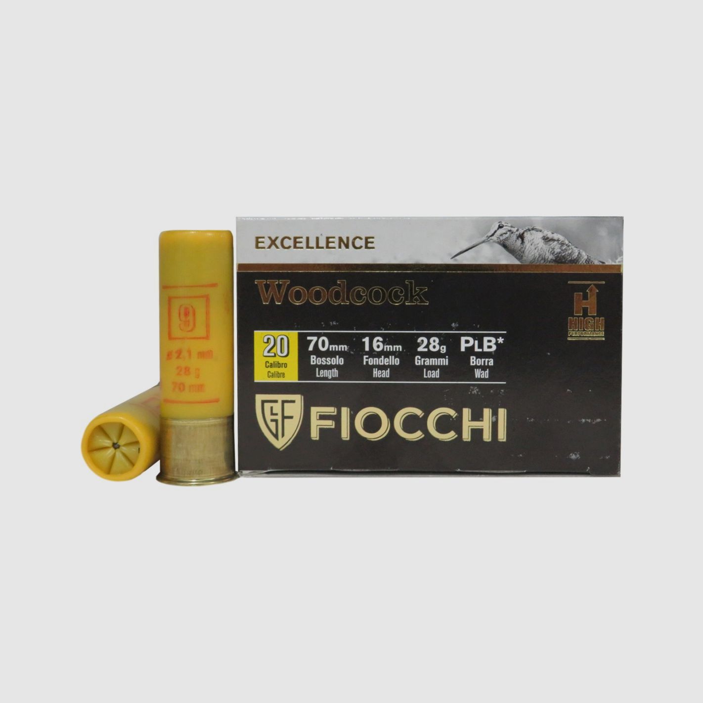 Fiocchi Excellence Woodcock patronen kal. 20/70 28 g lood 9 10 stuks