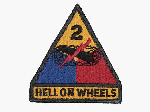 US Army US Army US Textilabzeichen 2nd Armored Division Hell on Wheels