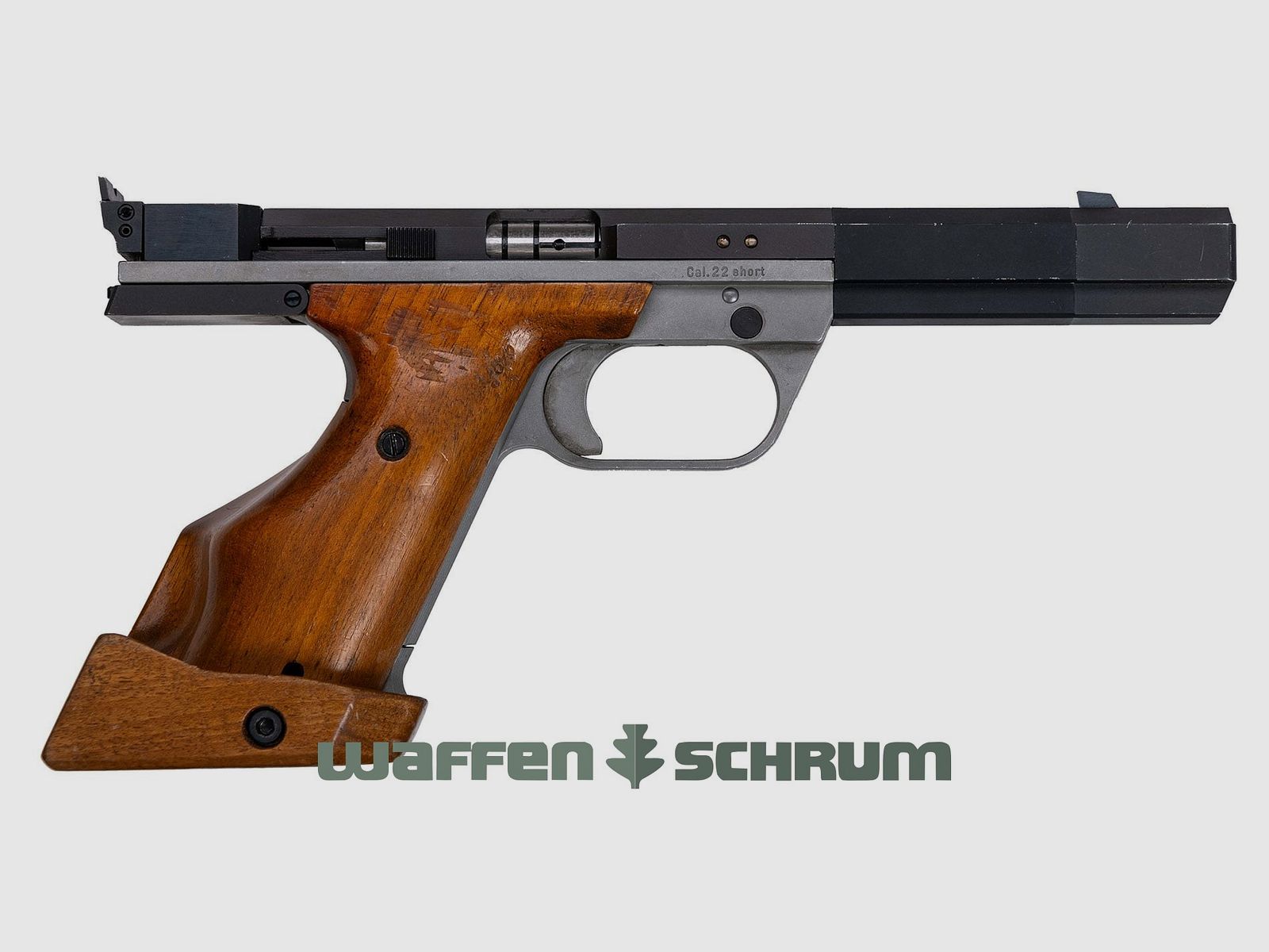 Hämmerli Mod. 230 .22Short, impugnatura da competizione regolabile, mirino sportivo regolabile, lunghezza canna: 6 pollici