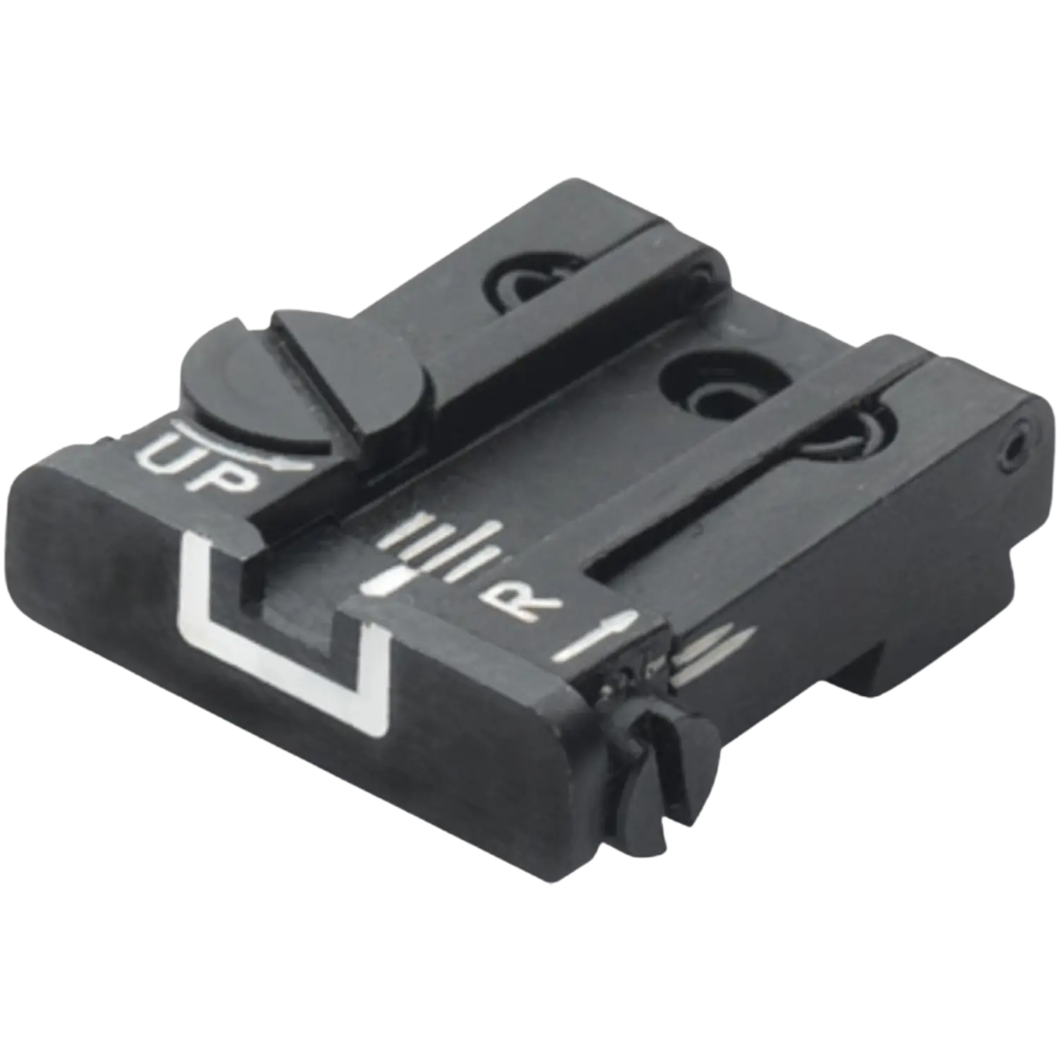LPA hausse micrométrique "TPU" sans guidon pour pistolets Glock White Outline