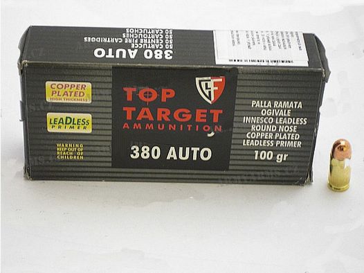 Cal. .380 Fiocchi RNCP 100 Grains pack of 50 pcs.
