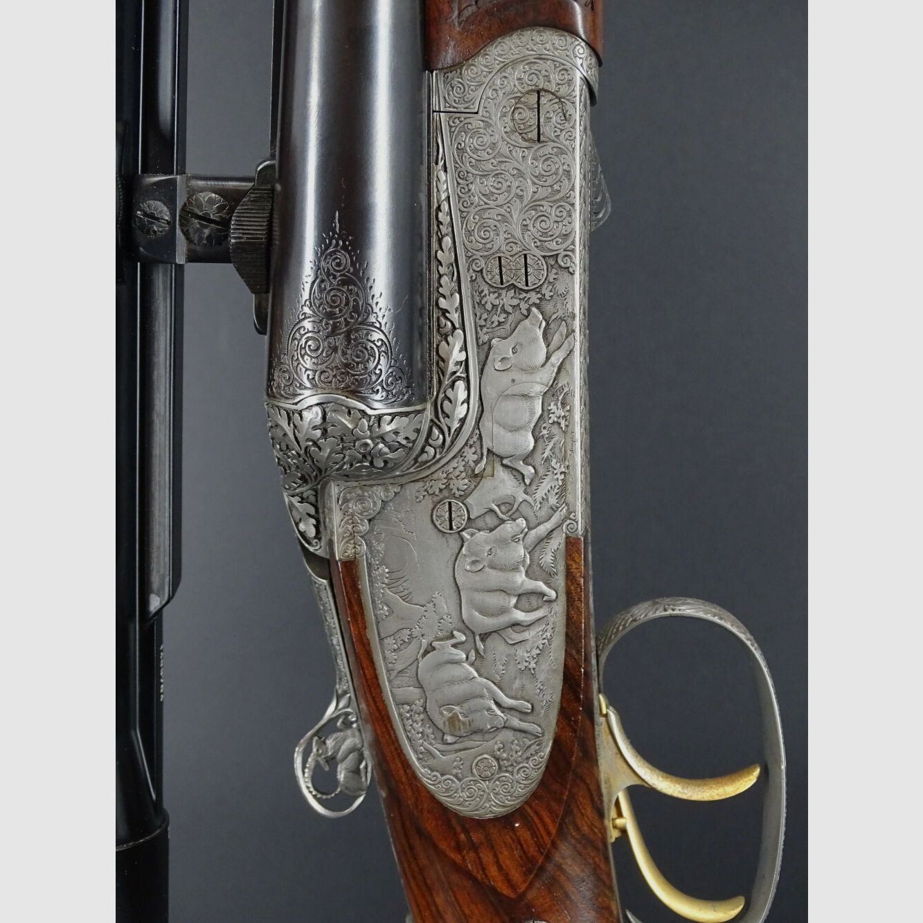 Drilling Franz Sodia Goldeinlagen Gravuren Schuppenfischhaut Sammlungsauflösung