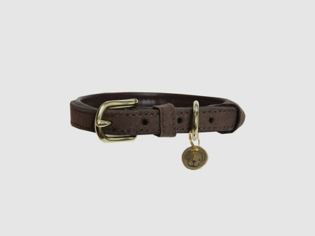 Kentucky Dogwear Hundehalsband Velvet Leather Braun