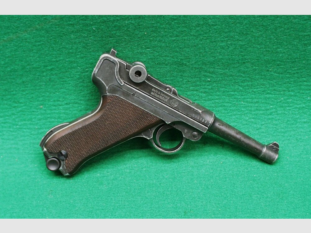 ME Cuno Melcher ME P08 9mm P.A.K. antyk - uchwyt drewniany