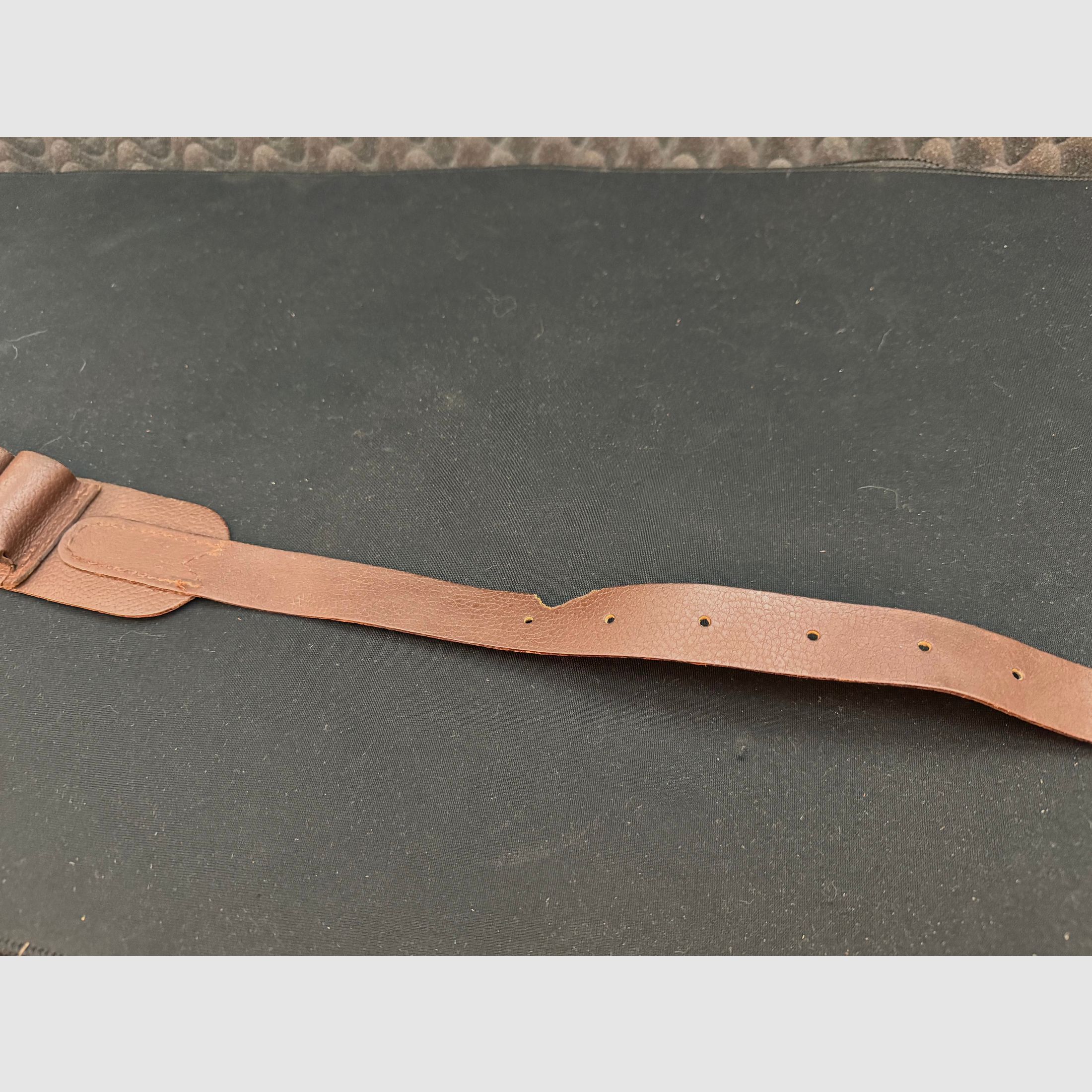 Munitionsgürtel, Schrotgürtel, 12er, Leder, braun, Platz für 20 Patronen