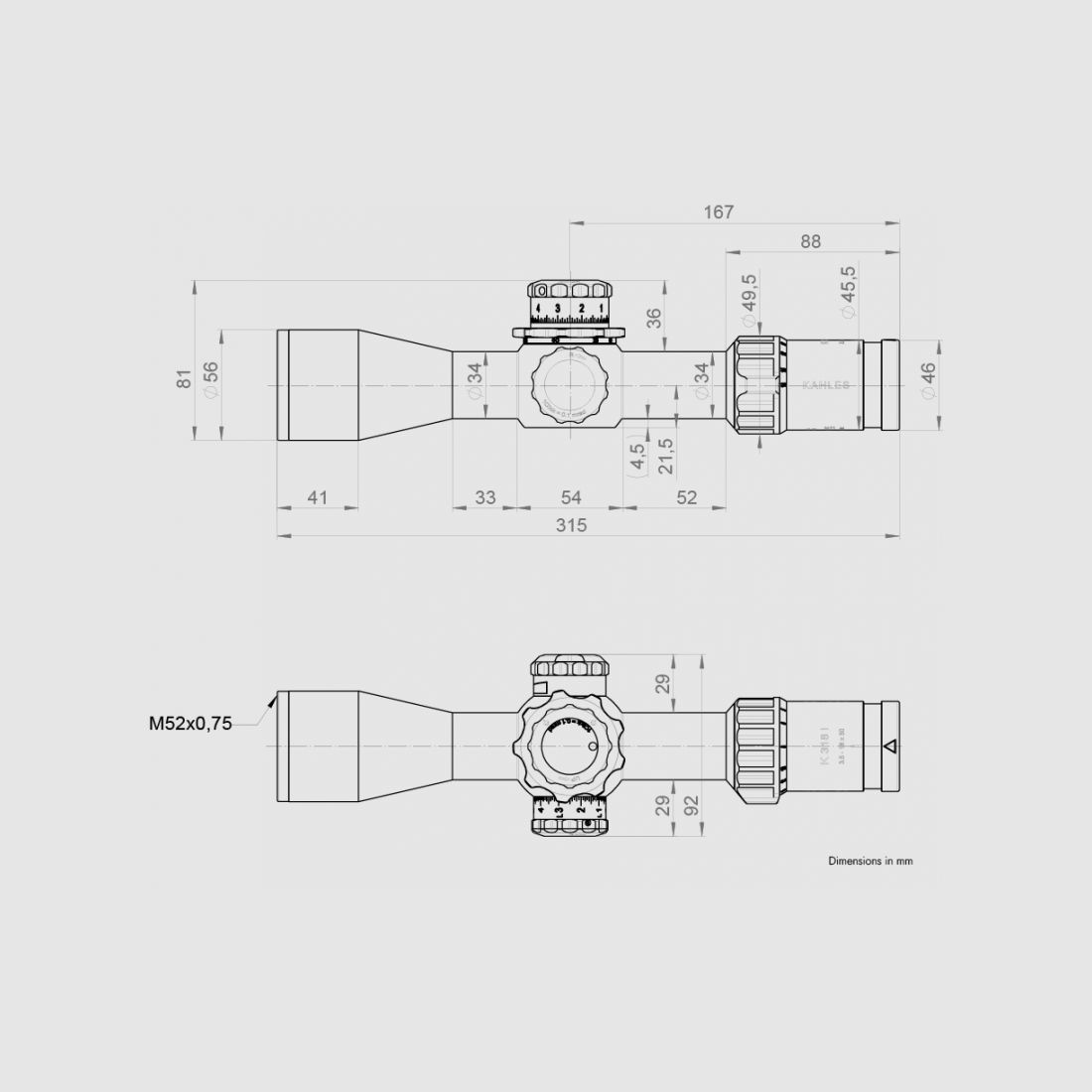 KAHLES K318I REFINED 3,5-18X50 SKMR4 CCW WIN LEFT DM 34, Bild 9 von 9