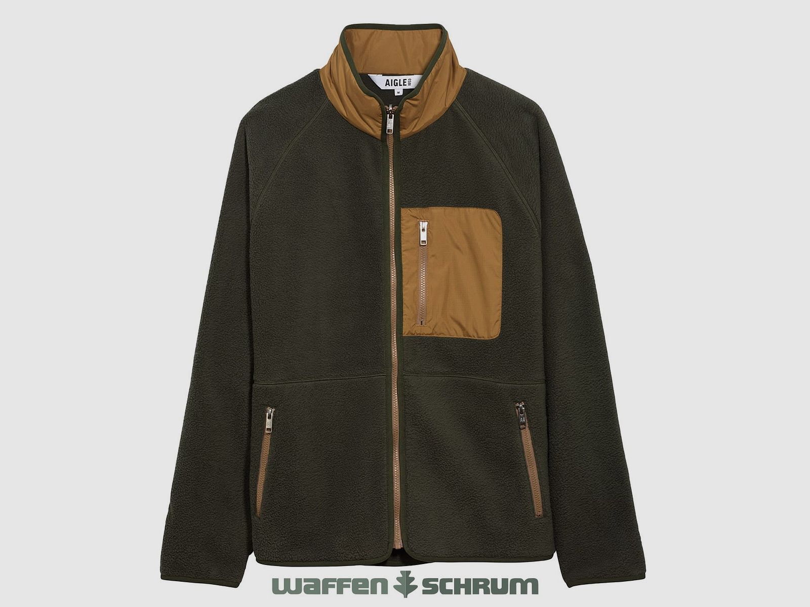 Aigle Fleece Jacket Sherpa Zip Up Avocat