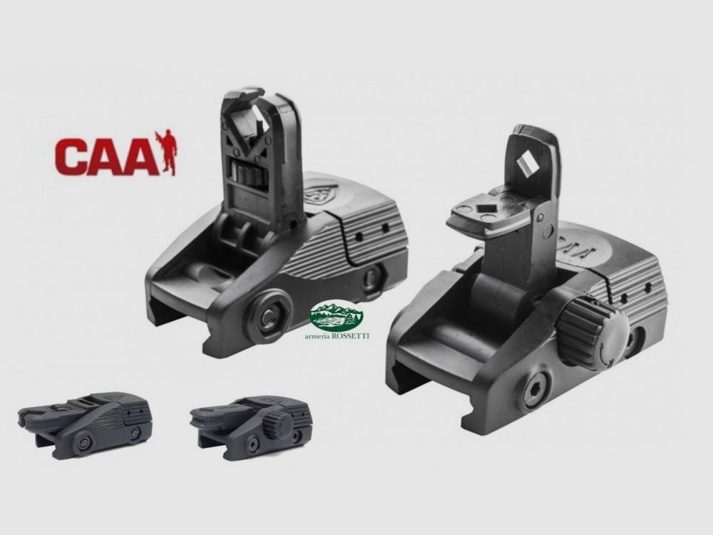 CAA Kimme und Korn Flip Up aus schwarzem Polymer - BGF BGR