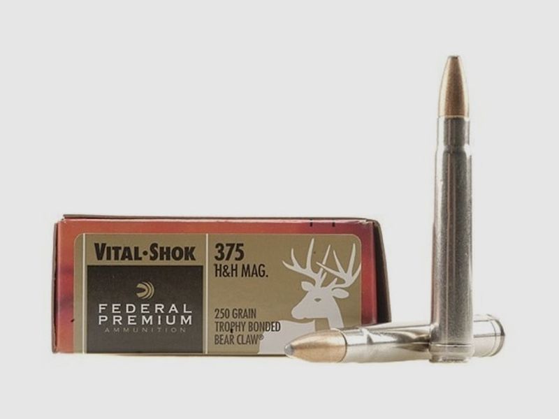 Federal Premium Trophy Bonded Bear Claw .375 H&H Mag. 250GR bonded RN 20 cartridges