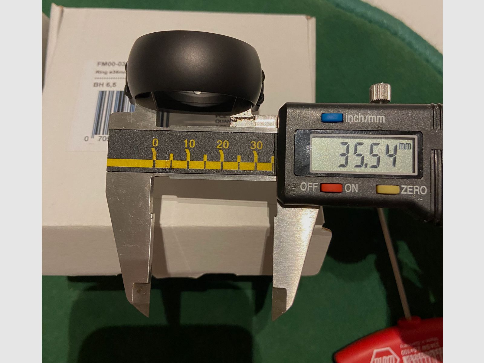 Anneau de montage Dentler - 1x anneau de module BASIS Ø 36 mm BH = 6,5 mm (Aluminium)