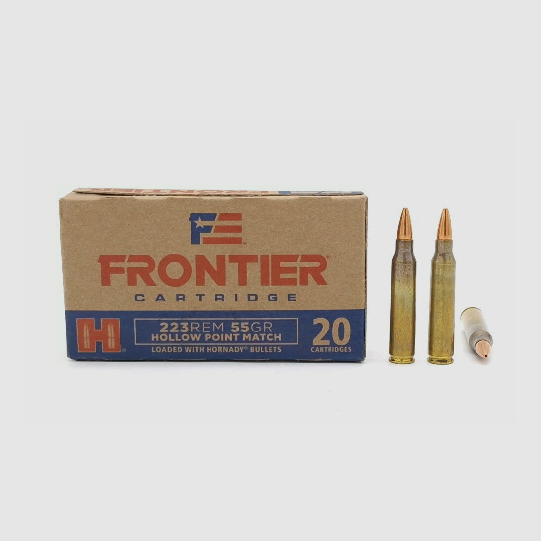 Frontier .223 Rem Hornady Frontier 55 grs / 3,56 gr Match Hollow Point 500 Stück