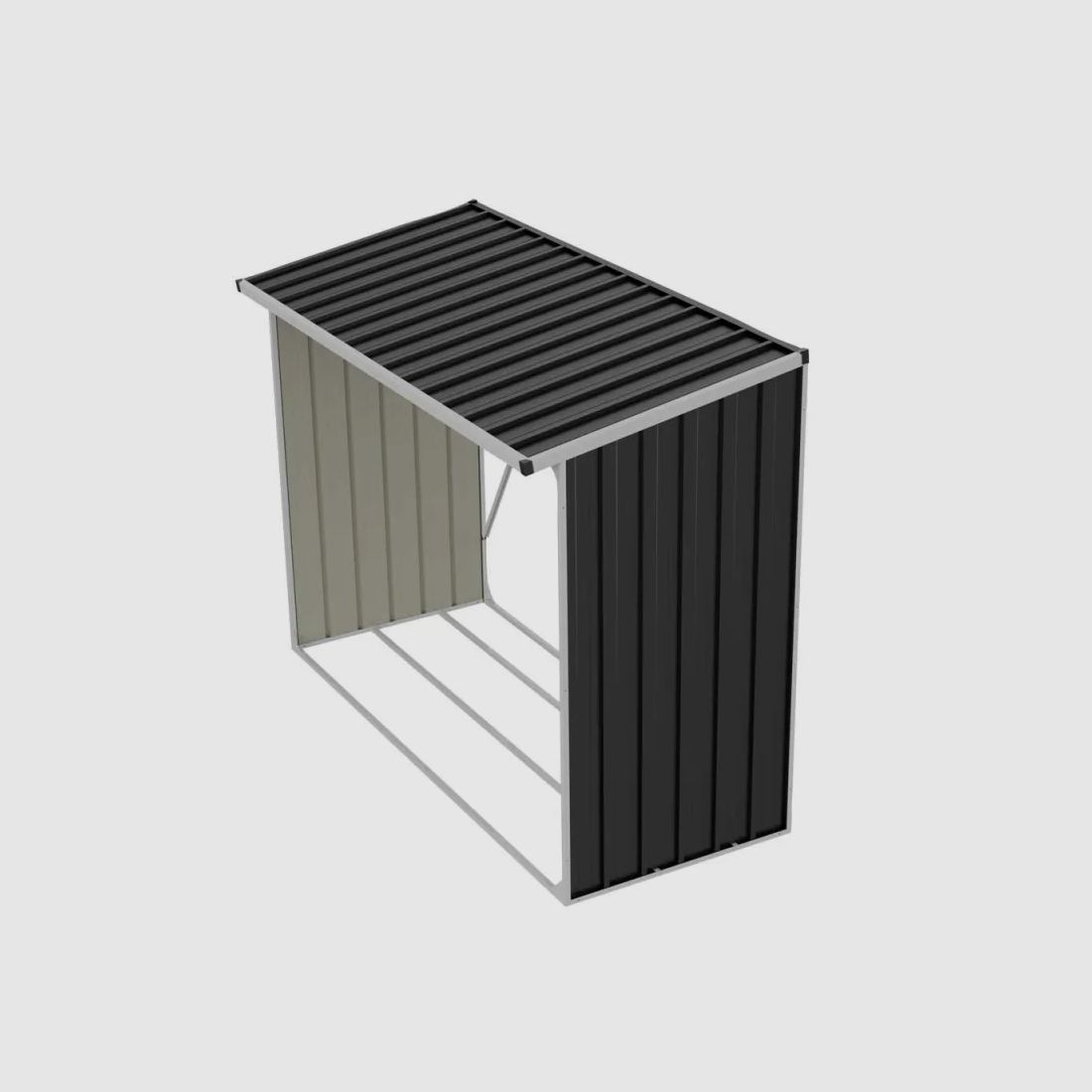 Metal Log Shelter 2.6 Ster for 50 cm Logs, image 3 of 7