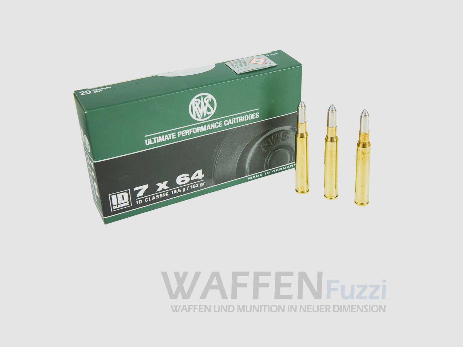 RWS Calibre 7x64 ID Classic Cartuchos de rifle 162grs
