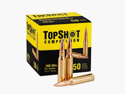 .308 Win. FMJ 148gr. 50pz., TOPSHOT Competizione
